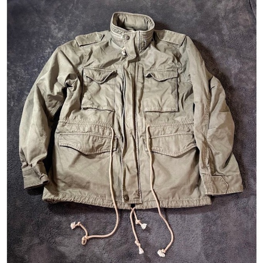 Lucky Brand Mens Green Military Field Jacket Type L-54C Utility Coat Medium